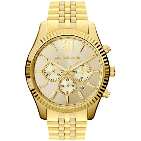 michael kors lexington mk8281 horloge|Michael Kors leather watch.